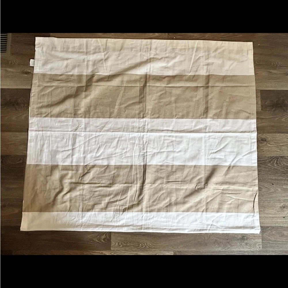 Tommy Hilfiger pair of Curtain panels CABANA Stripe Tan White  84” x50”